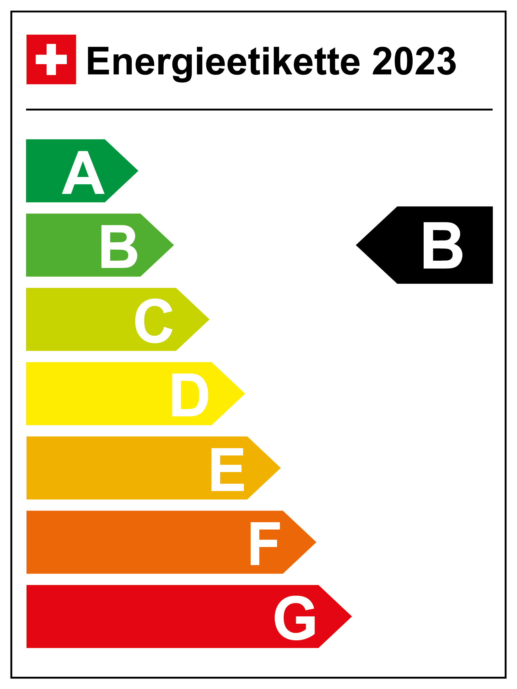 Catégorie d'efficacité énergétique : B